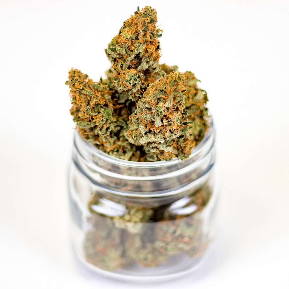 Cannabis in a jar